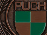 Badge / emblem Puch logo Bronze with enamel 47mm RealMetal